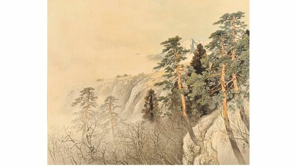 実在のフィギュアスケーターを描いた絵も…日本画家・川合玉堂、東京