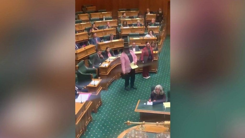 NZ議員、ハカを踊って退場に　「差別発言」に抗議