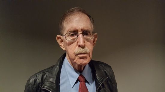 ハイファ大学安全保障センターのダン・シュフタン教授はメルケル前首相に対して中東問題に関するアドバイスを行っていた［写真：筆者撮影］