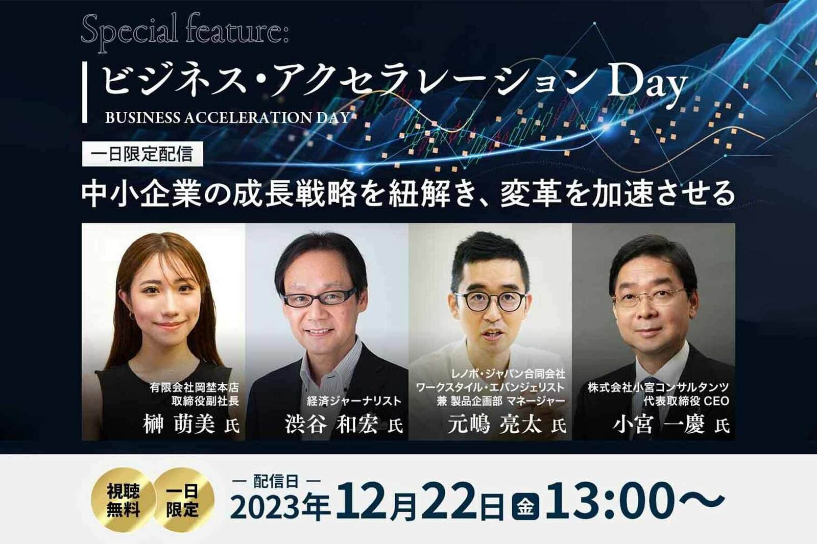 大好評の特別講演を限定配信！中小企業の成長戦略を探る「ビジネス