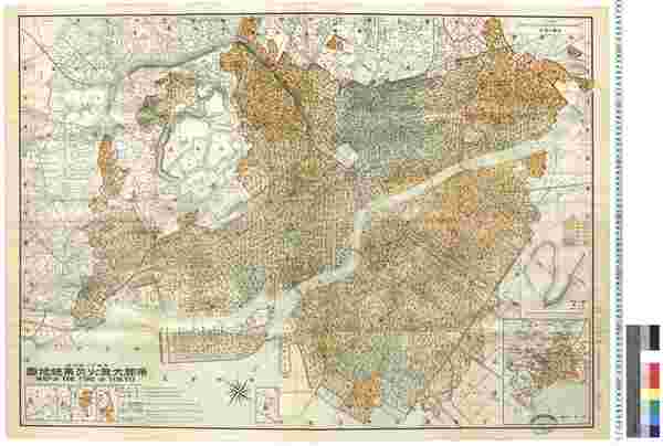 関東大震災 火災影響都市地図貴重珍品歴史的ボロ 古地図】関東大震災 100年・地図で見る地震の影響 ~前編