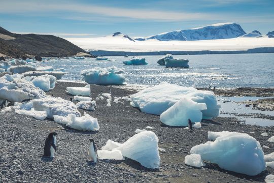 地球温暖化で溶けゆく南極の氷