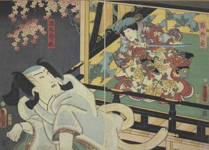 のれん 瀬川 喜多川歌麿 べらぼう 浮世絵 喜多川歌麿による浮世絵「Double Bijin Okubi-e」