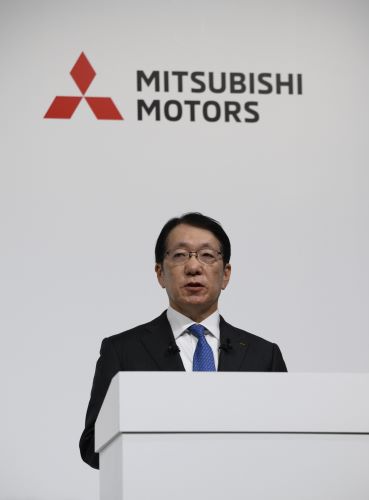 三菱自動車の加藤隆雄社長（ホンダ日産経営統合会見より）