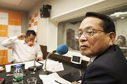 「マット安川のずばり勝負」ゲスト:平沢勝栄/前田せいめい撮影