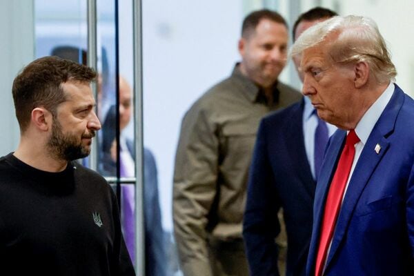 訪米してトランプ氏と会談するウクライナのゼレンスキー大統領(2024年9月27日)