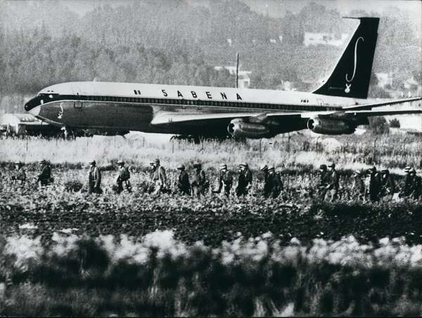1972年に発生したサベナ航空ハイジャック事件の様子
