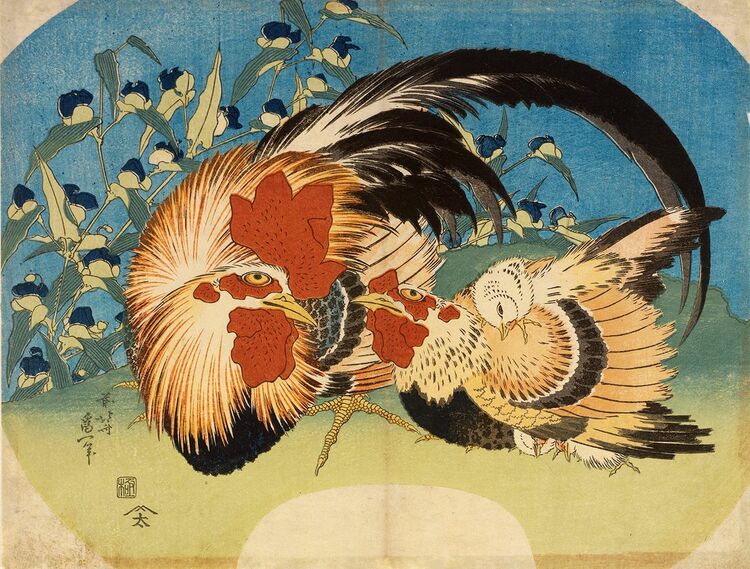 【真作】掛軸　広瀬東畝　河畔文人図　明治大正期　日本画　花鳥画家　合箱入　V28 写真ギャラリー1枚め｜葛飾北斎と歌川広重、「花鳥版画」の分野では
