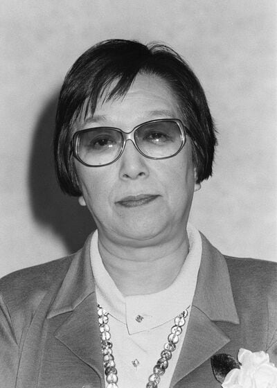 茨木のり子（1991年2月25日撮影、写真：時事通信社）