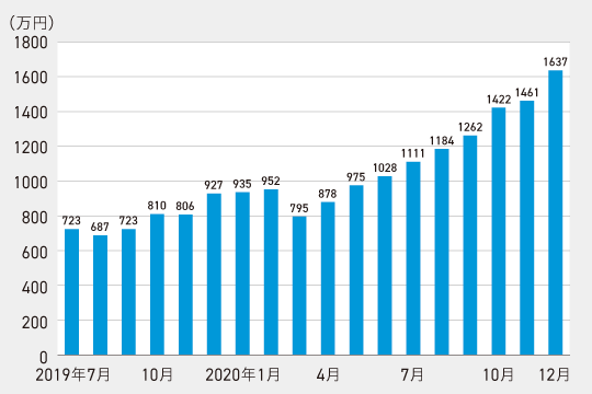 ぽんちよさんの2019年～2020年の資産推移の記録