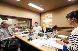 「マット安川のずばり勝負」スタジオ風景／宮崎正弘、マット安川、加藤知華／前田せいめい撮影