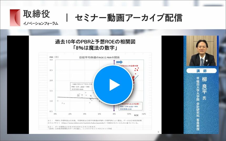 8％は魔法の数字」柳良平氏が解説する、PBRとROEの相関における見逃せない真実 | Japan Innovation Review powered  by JBpress