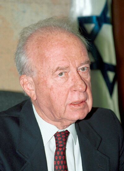 1995年に暗殺されたイスラエルのラビン首相(写真:Shutterstock/アフロ)