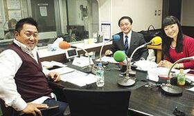 「マット安川のずばり勝負」スタジオ風景／マット安川、木村俊昭、加藤知華