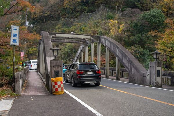旭橋より少し小さい千歳橋。照明は違うデザインが採用されている