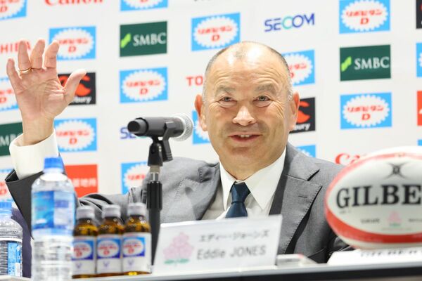 2023年12月14日、日本代表次期ヘッドコーチ決定記者会見に臨んだエディ・ジョーンズ氏