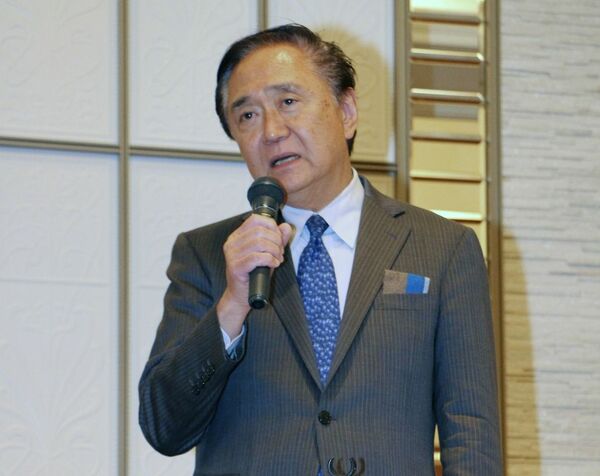 不倫で記者会見する黒岩祐治神奈川知事も常套句の「私の不徳のいたすところ」を使った(2023年4月6日、写真:共同通信社)