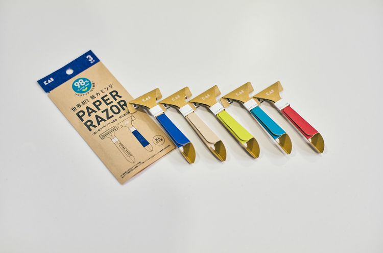 刃物の貝印が考案・製作したSDGsな紙製シェービング用カミソリ 貝印